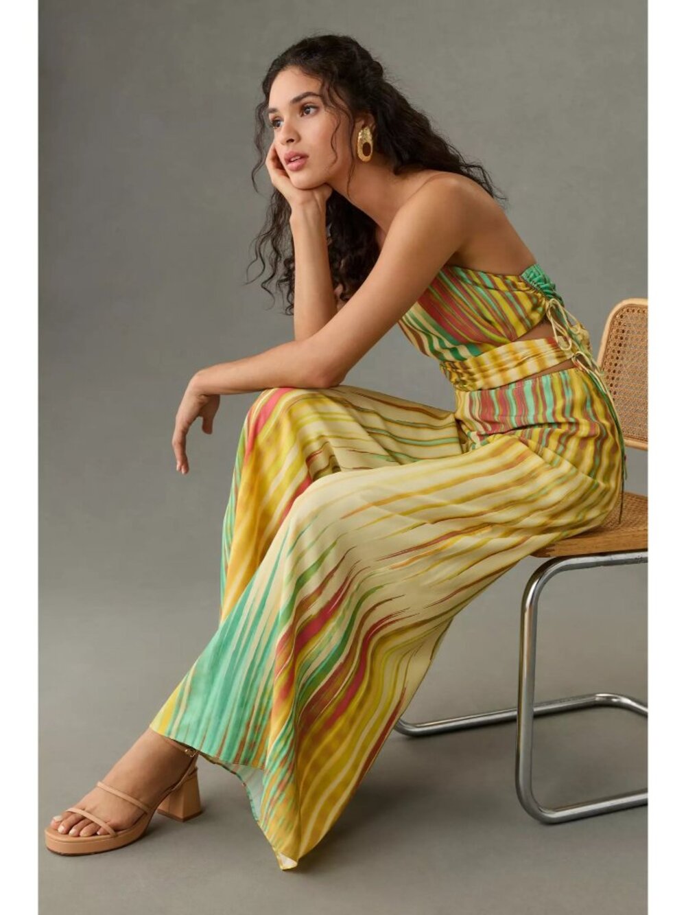 Anthropologie NWT Plenty by Tracy Reese Side Show Jumpsuit in Pastel Ikat sz XS - Picture 1 of 10
